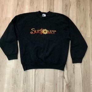 Vintage 1990s Pro Sport‎ Sunflower crewneck sweatshirt Large
